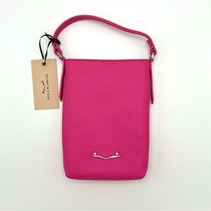 Voile Blanche “Hello” mini Leather handbag, color Pink